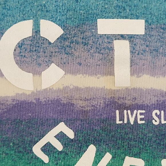 Vintage 90s Surfer Shirt Womens Large 24x26 Baggy Striped - Picture 12 of 15